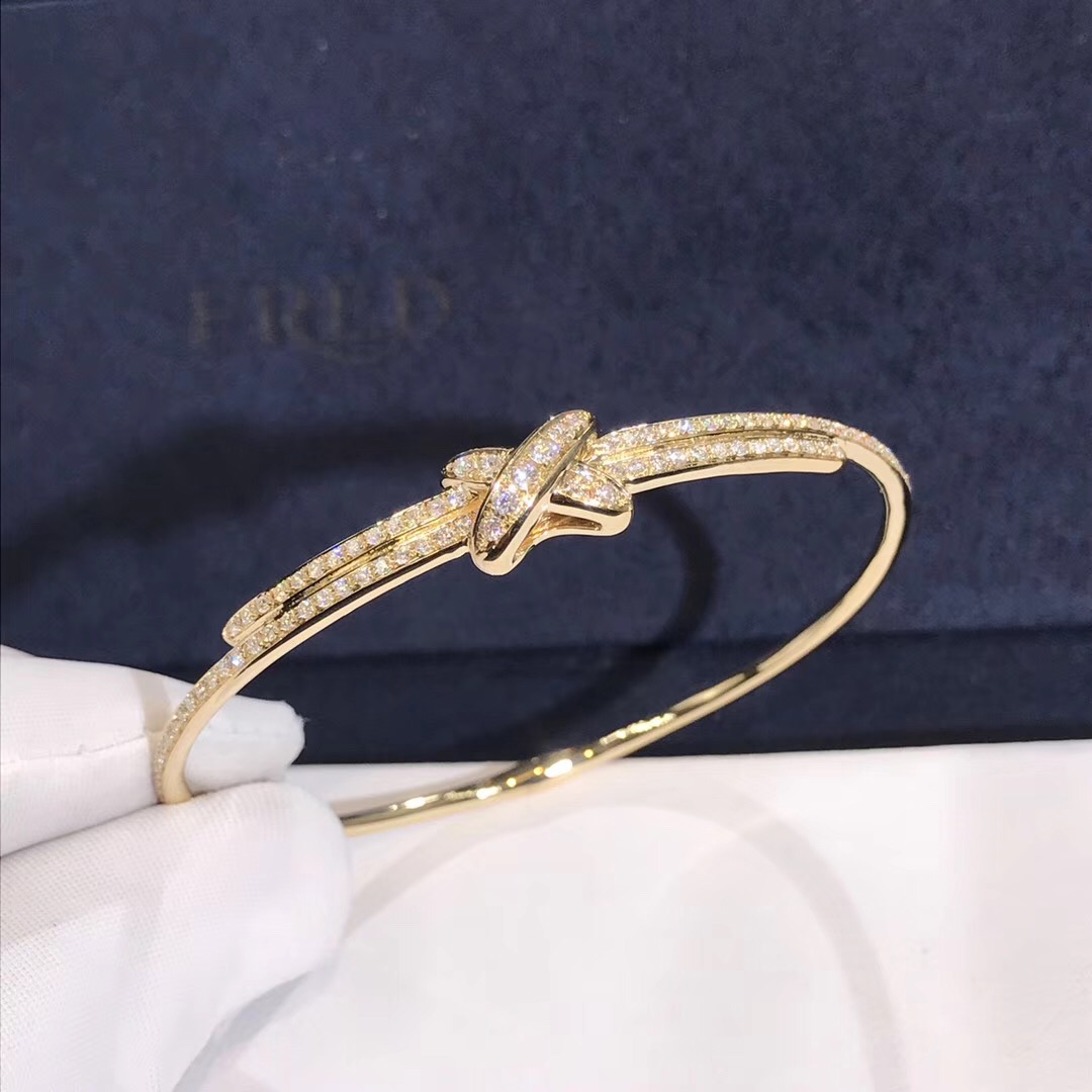 Chaumet Jeux De Liens Dimond Bracelet 18K Rose Gold Full Diamonds 082180