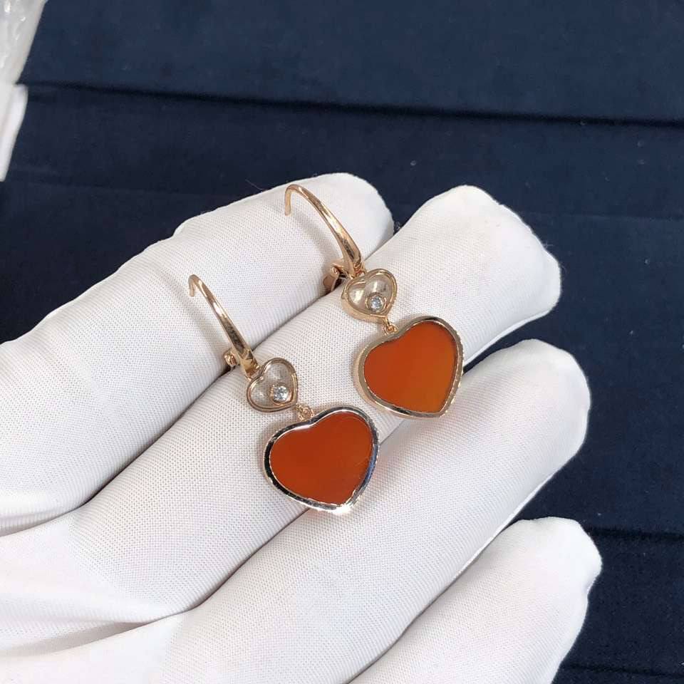 Chopard Happy Diamands Earing 18K Rose Gold With Diamonds 837482-5810
