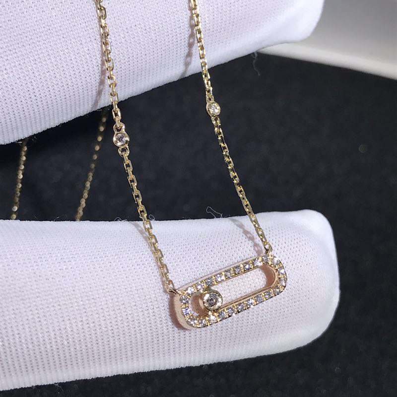 Messika Move Necklace 18K Yellow Gold With Diamonds 1 Dimonds Moveable