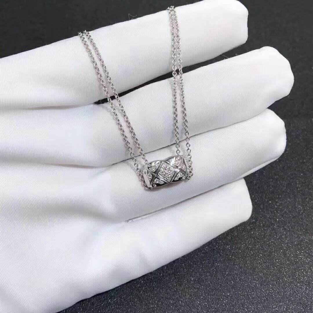 Chanel COCO CRUSH Necklace 18K White Gold With Diamond Pendant  J11357-CJbrand Jewelry & Watch