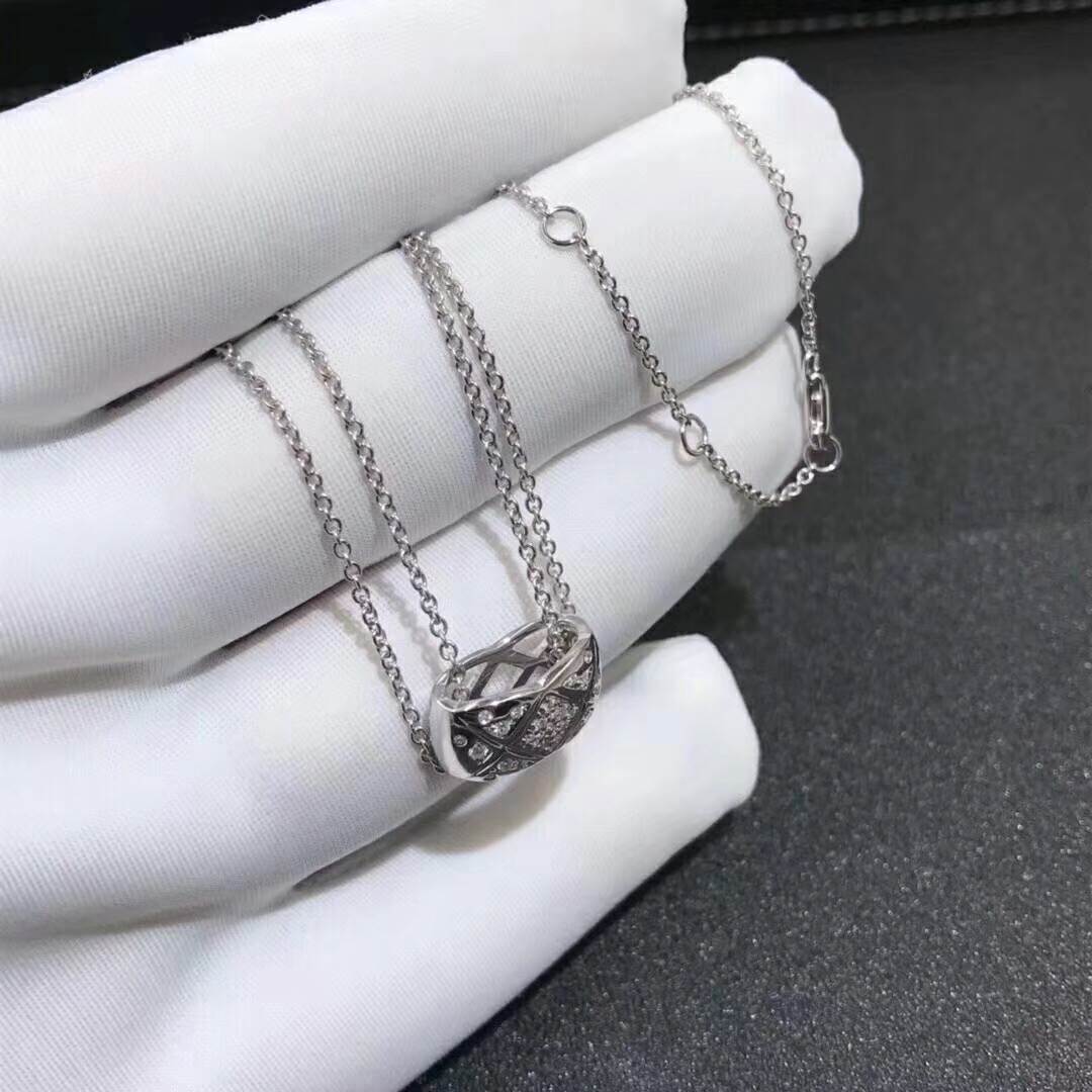 Chanel COCO CRUSH Necklace 18K White Gold With Diamond Pendant  J11357-CJbrand Jewelry & Watch