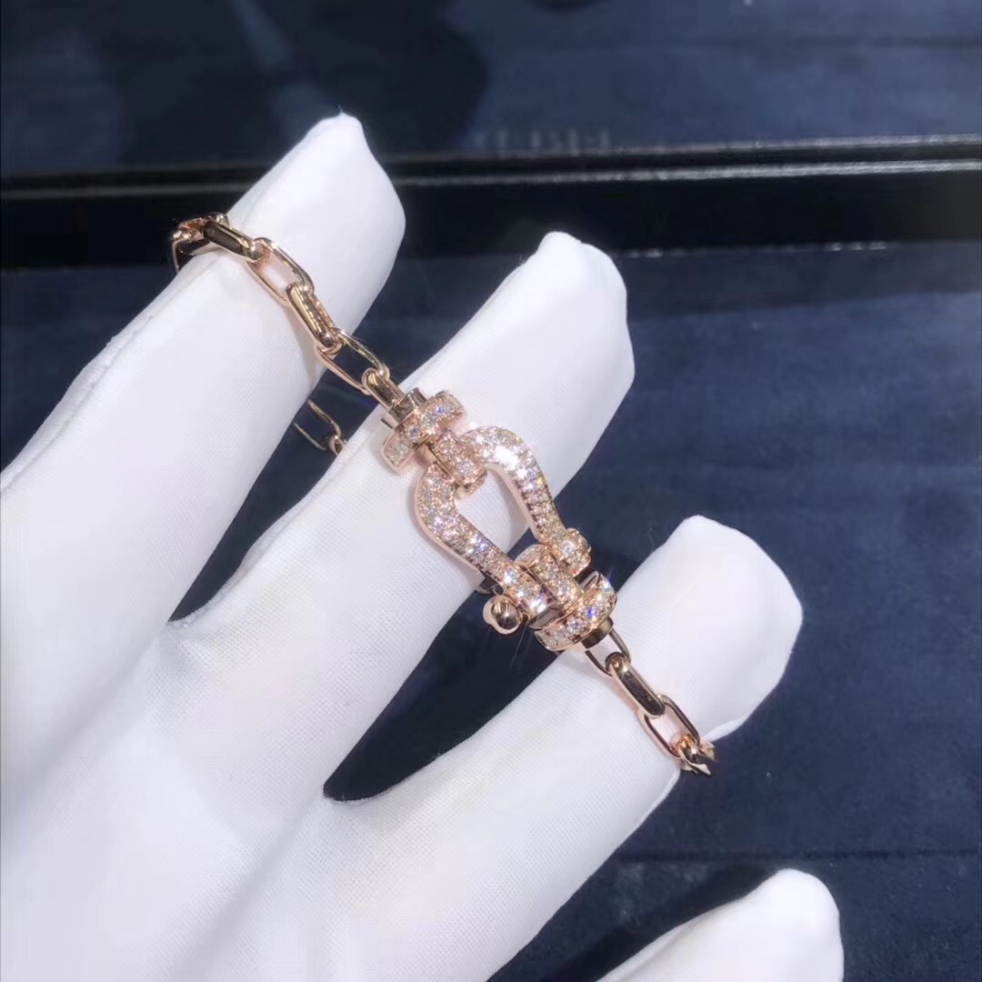 Fred Force 10 Series 18K Rose Gold Full Diamond Bracelet 0B0048-6B0351