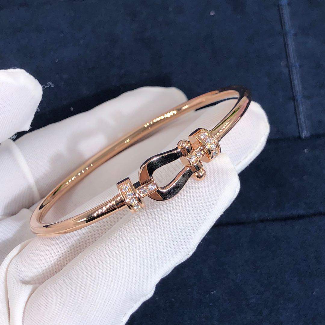 Fred Force 10 Series 18K Rose Gold Plain Gold Bracelet