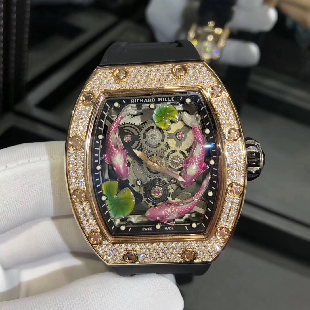 Richard Mille RM S10 18k Gold Diamond Watch Custom Made
