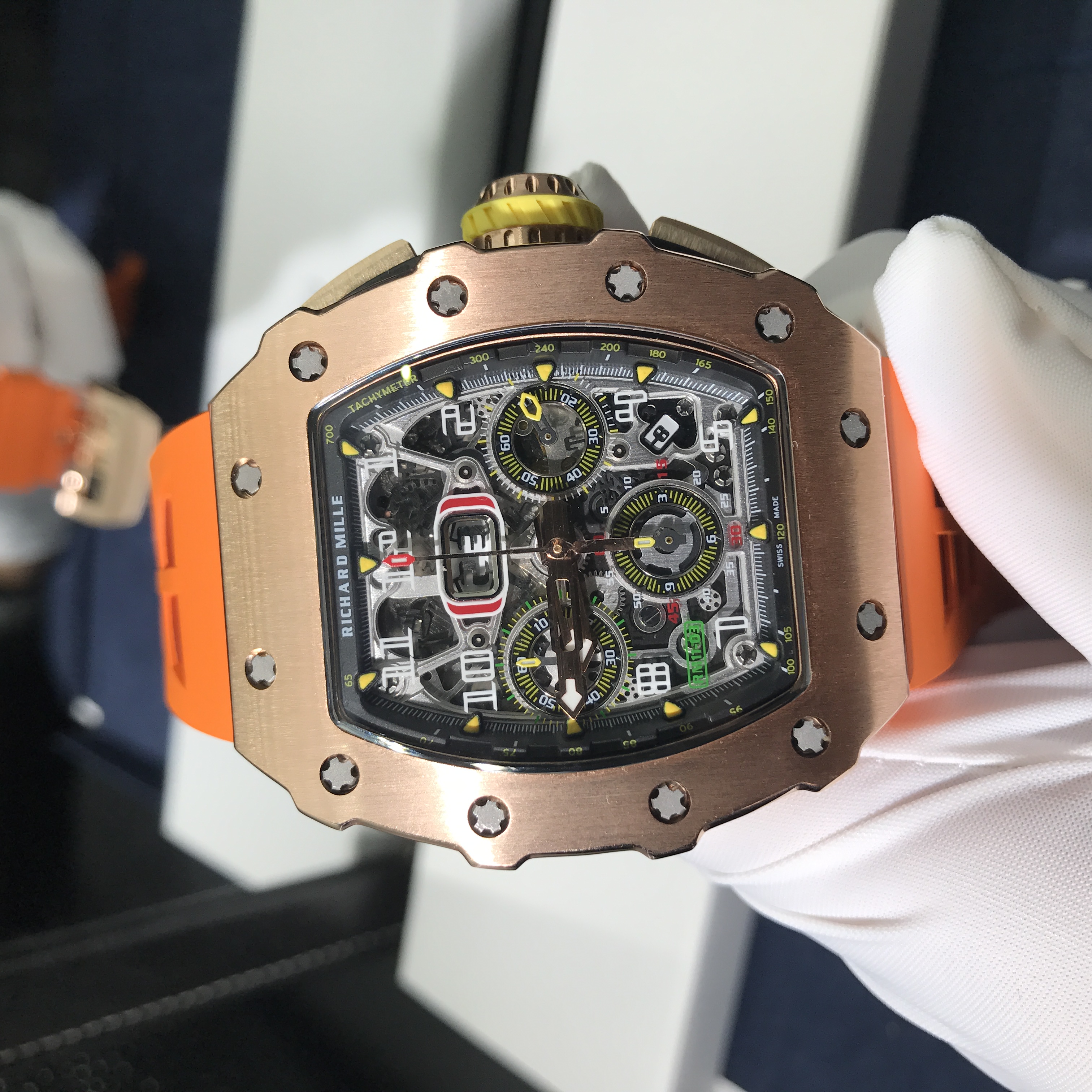 Richard Mille RM011-03 18k Gold Diamond Watch Custom Made