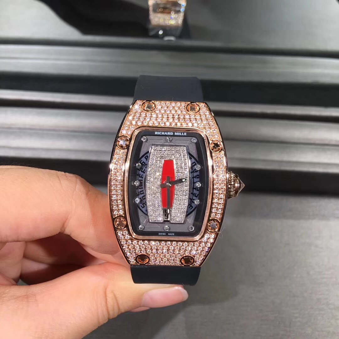 Richard Mille RM07-01 18k Gold Diamond Watch Custom Made