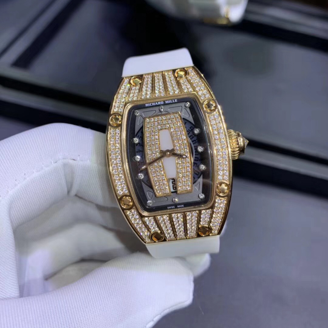 Richard Mille RM07-01 18k Gold Diamond Women Watch Custom Made