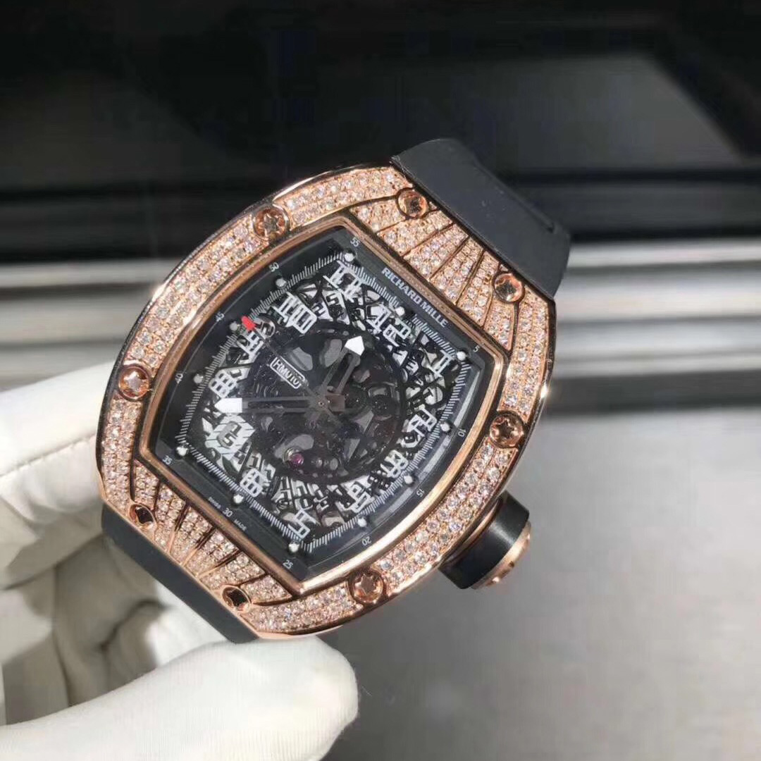 Richard Mille RM010 18k Gold Diamond Watch Custom Made