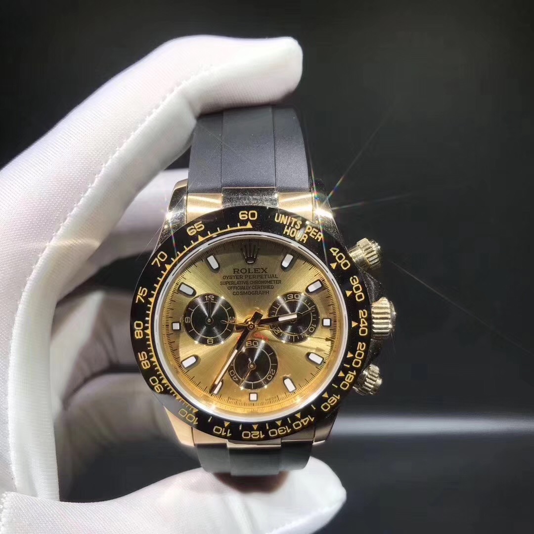 Rolex Daytona Series 18k Yellow Gold Watch Custome Made