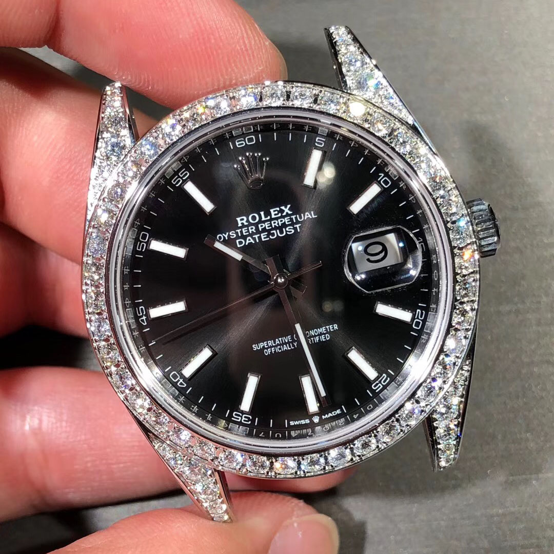 Rolex Datejust Series 18k Gold Full Diamond Watch