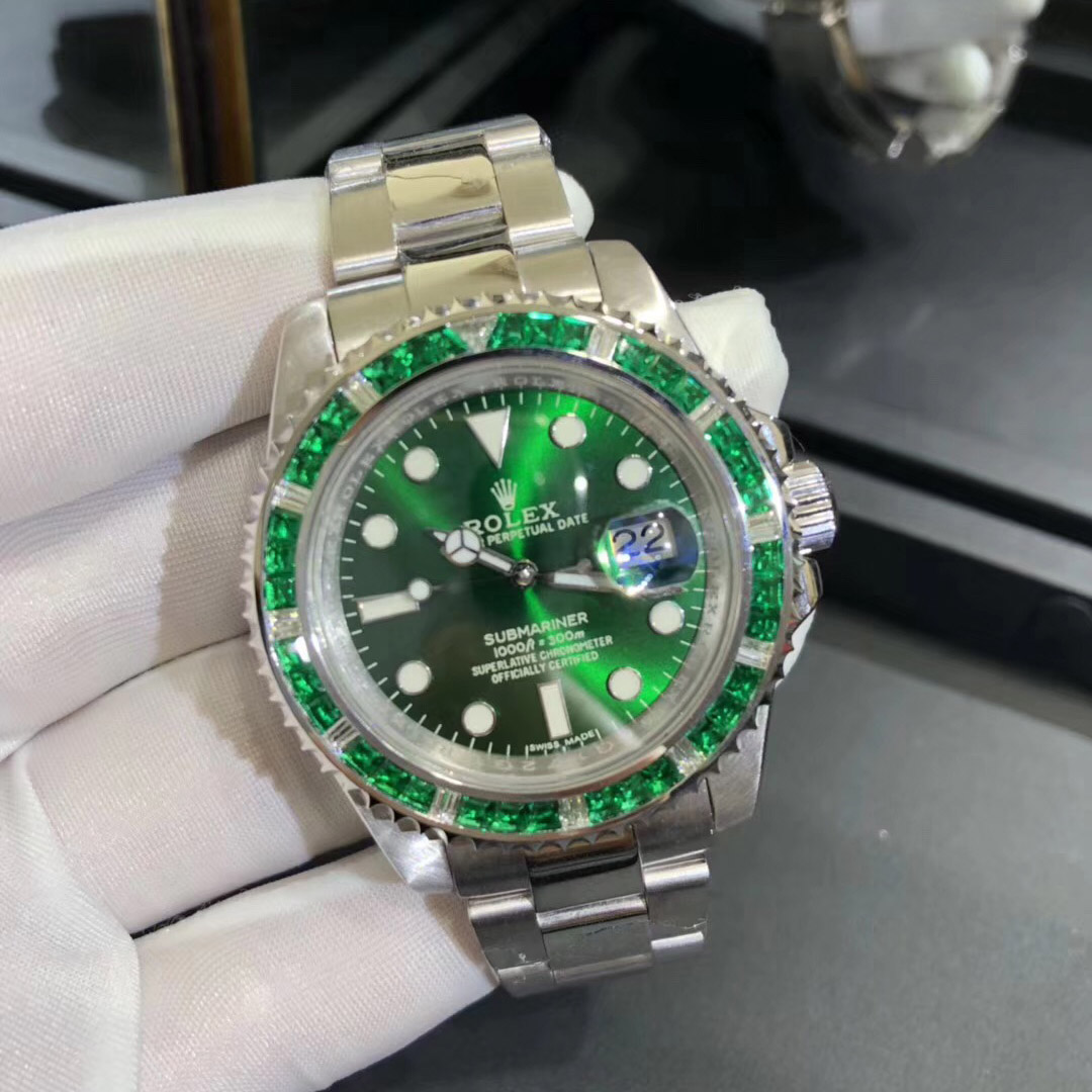 Rolex Submariner Series 18k Gold Gems Diamond Watch Custome Made