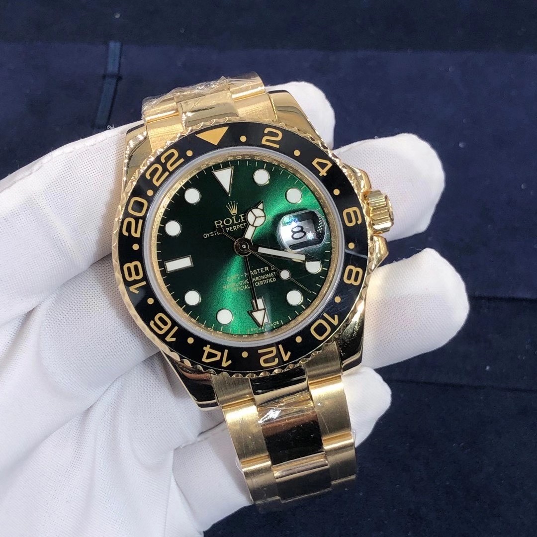 Rolex GMT-Master II Series 18k Yellow Gold Watch Custome Made