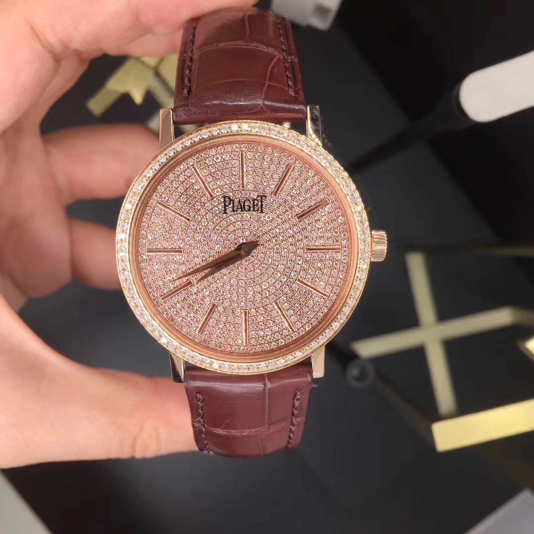 Piaget Altiplano Series 18k Gold Diamond Watch High End Custom Made