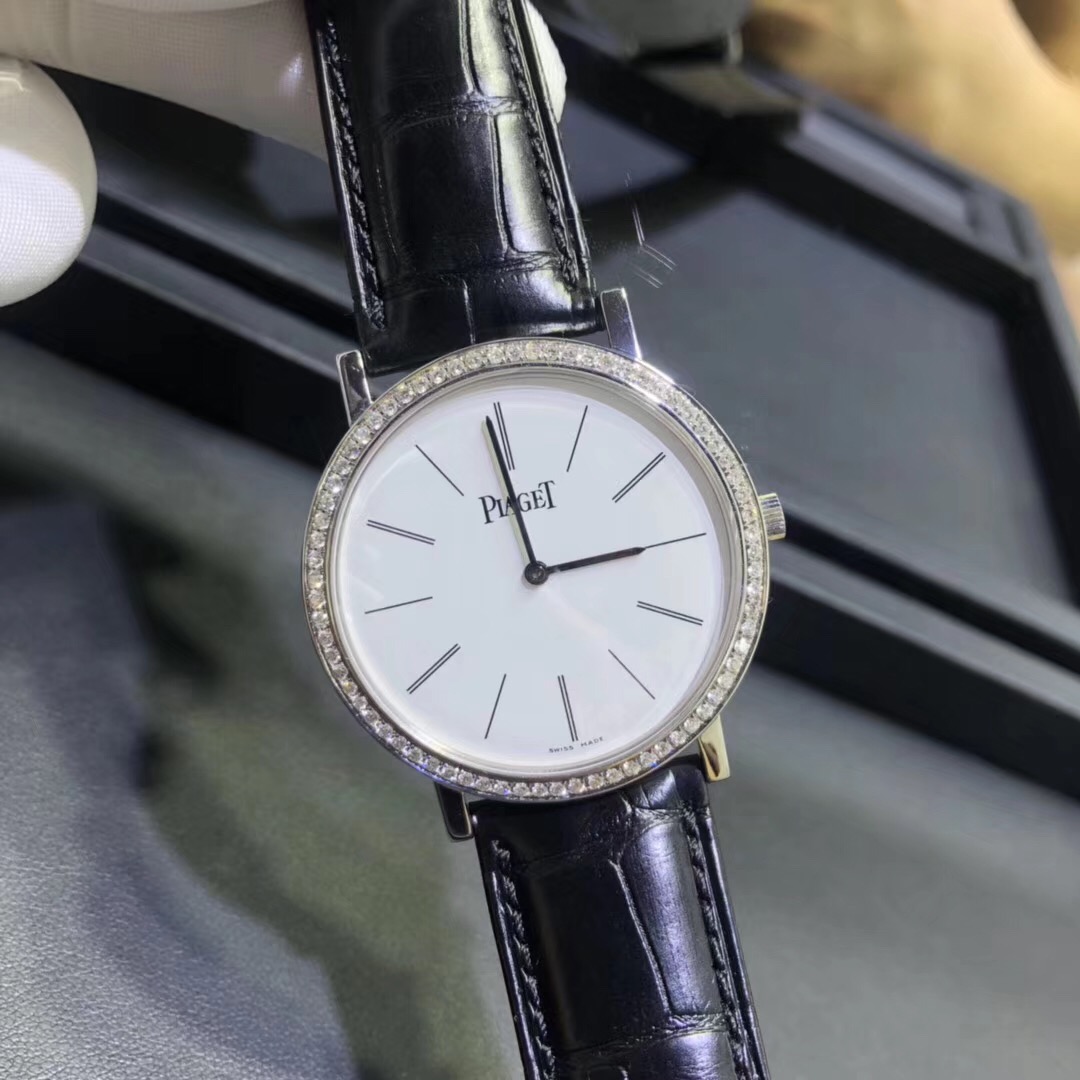 Piaget Altiplano Series 18k White Gold Diamond Watch High End Custom Made