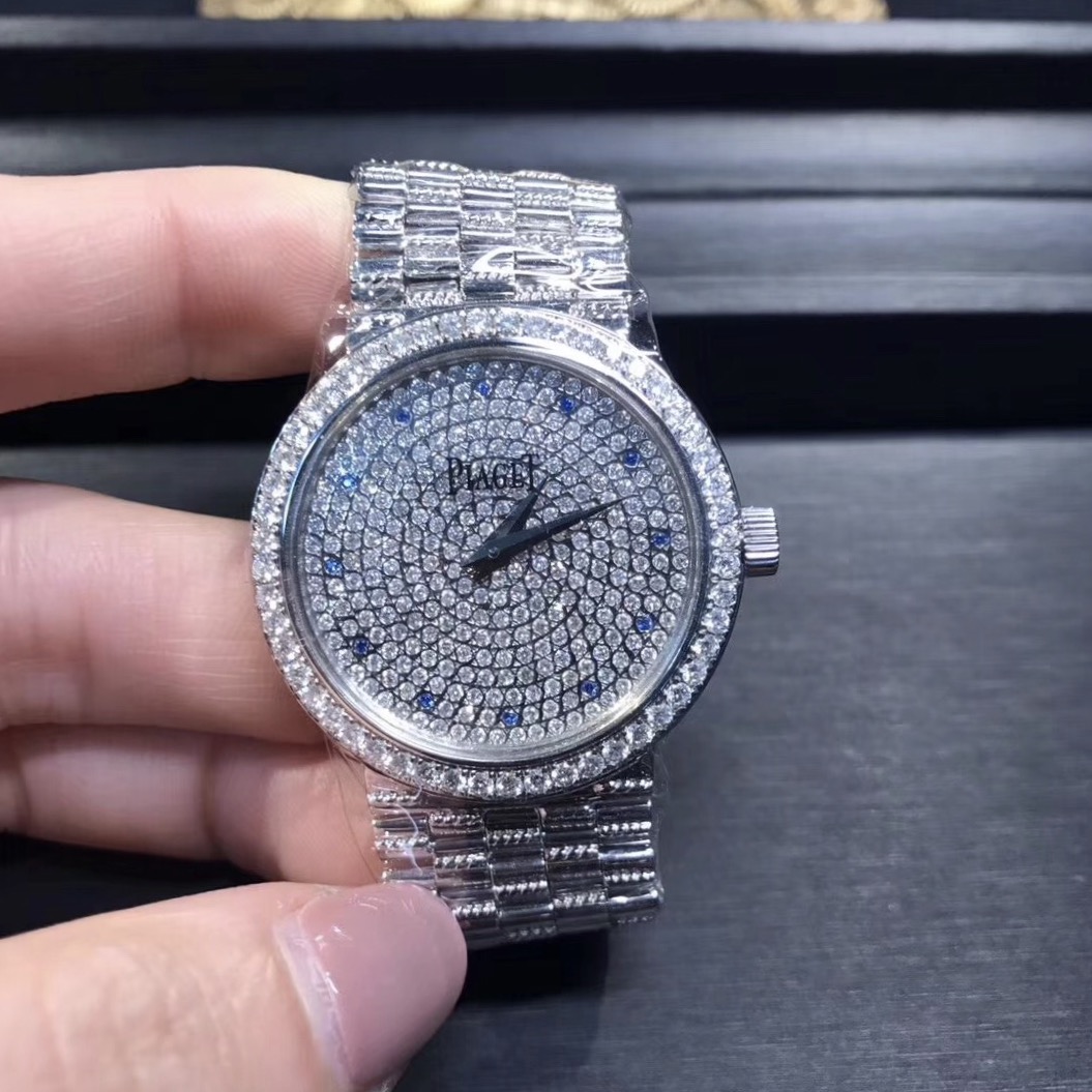 Piaget High Jewelry Series 18k White Gold Diamond Watch High End Custom Made