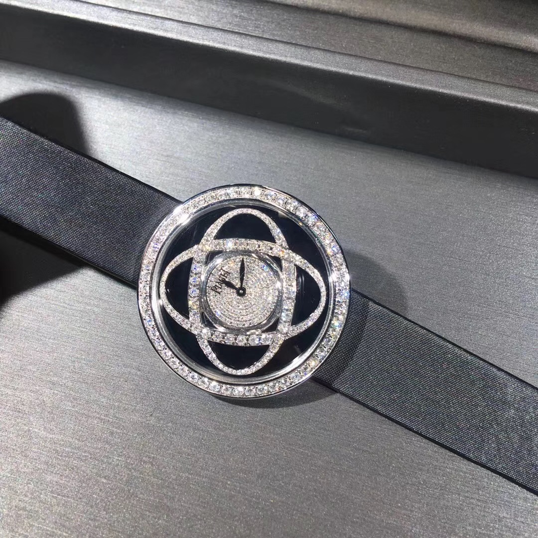 Piaget Limelight Gala Series 18k White Gold Full Diamond Watch Custom Made