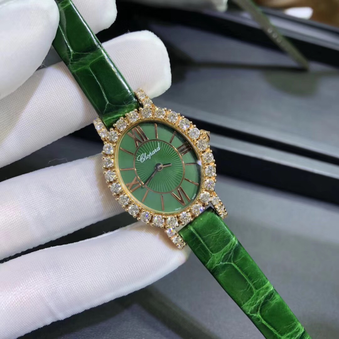  Chopard Lheure Du Diamant Series 18k Gold Full Diamond Watch Custom Made