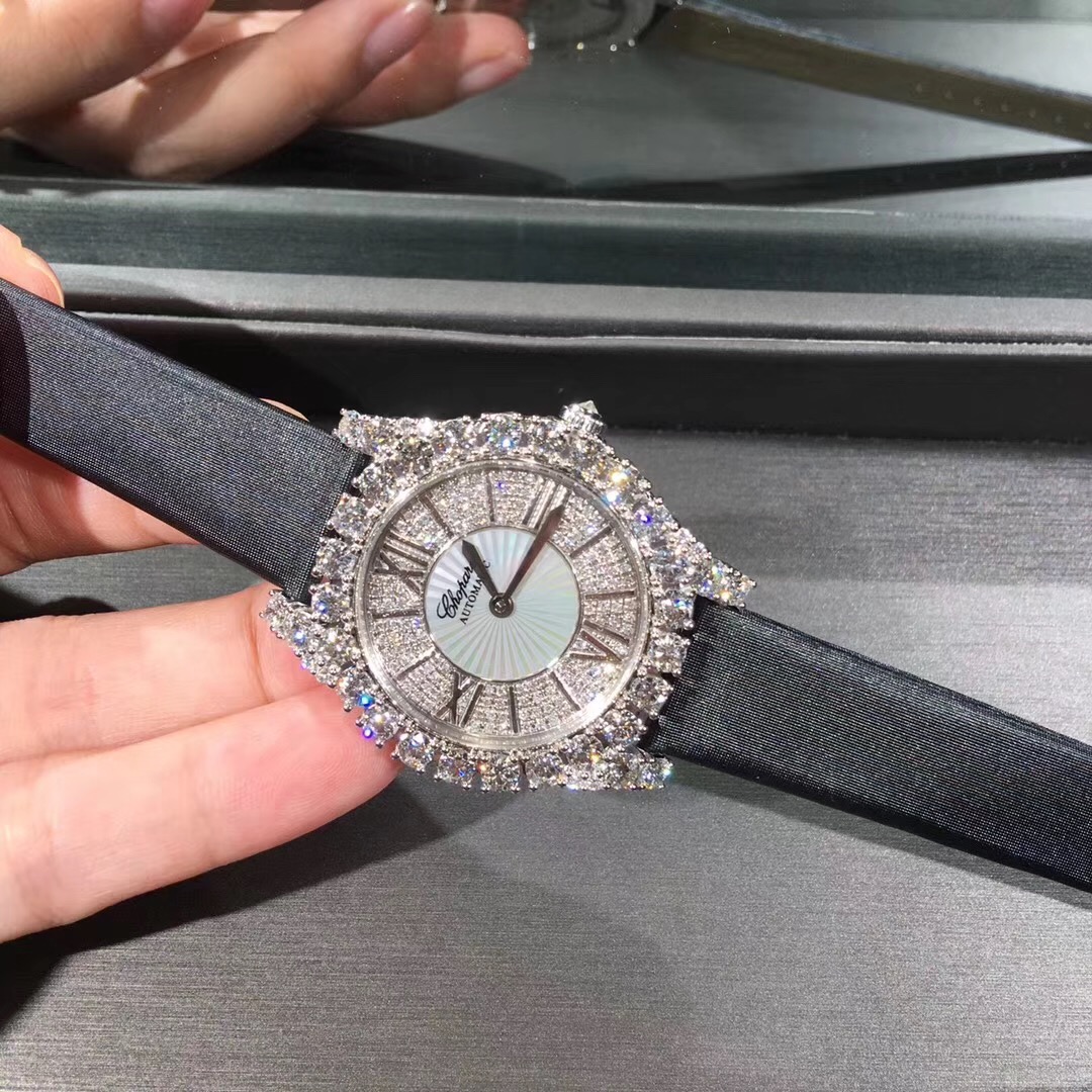 Chopard Lheure Du Diaman Series 18k Gold Full Diamond Watch Custom Made
