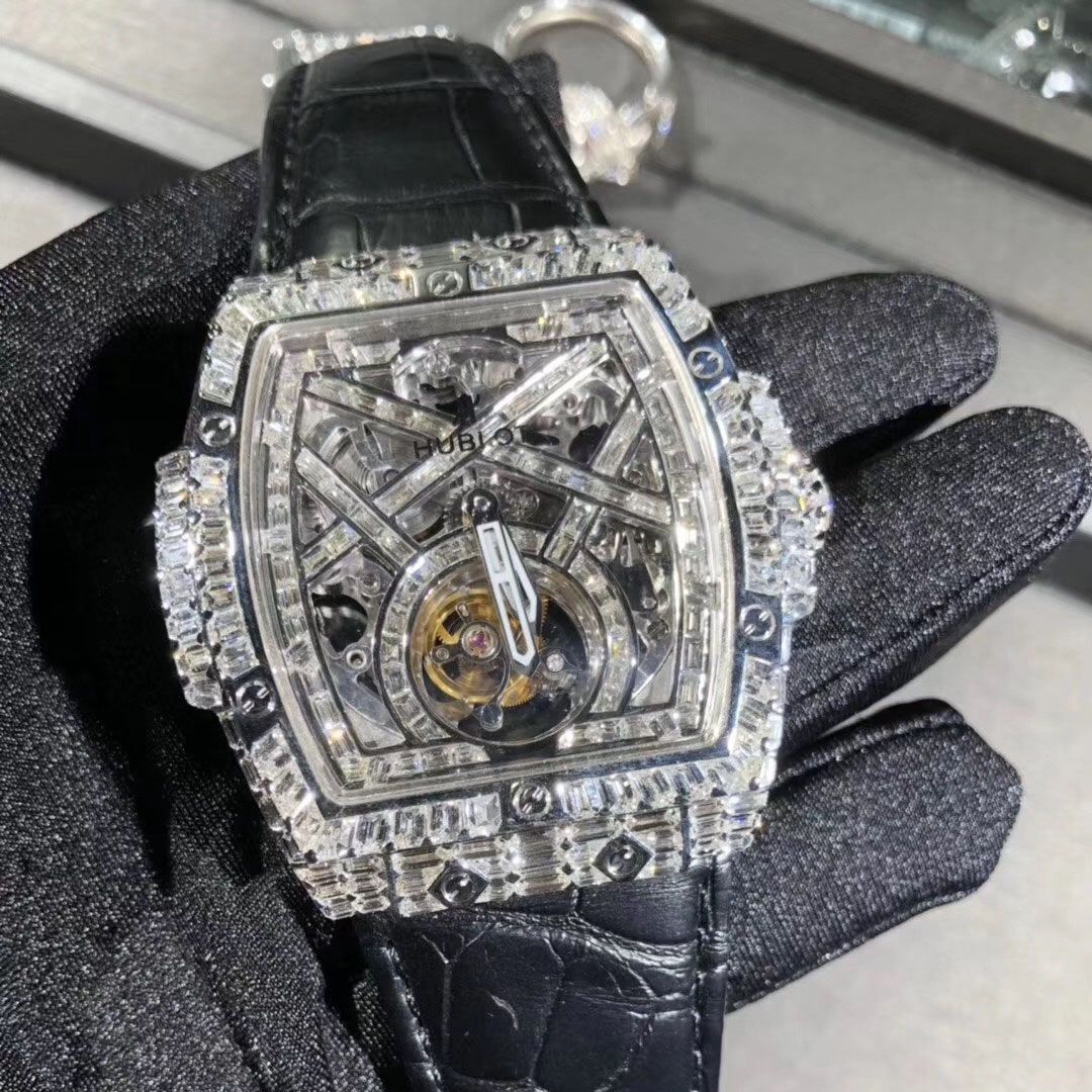 Hubolt MP Series 18k Rose Gold Full Diamond Watch Custom Made