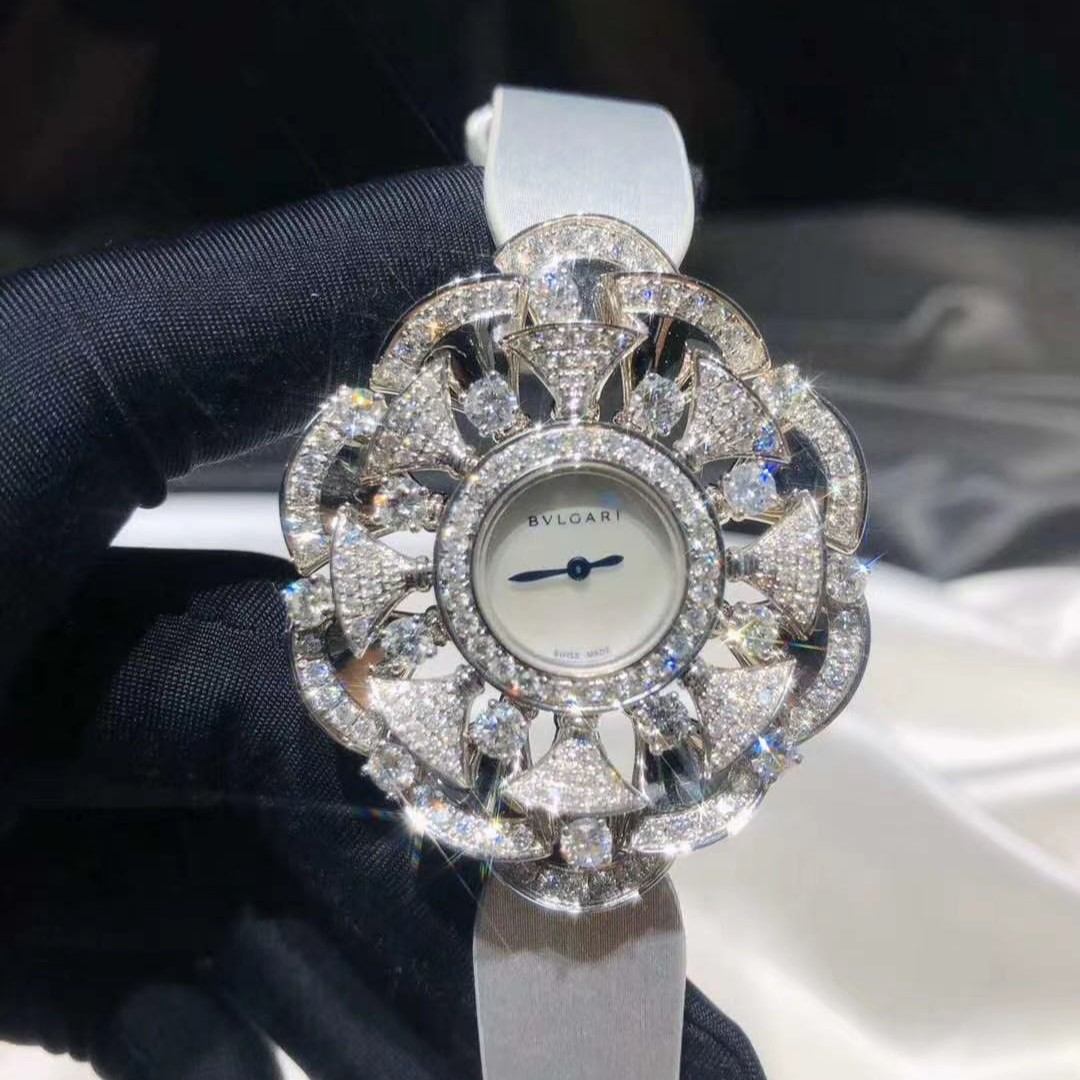 Bvlgari Divas Dream Series 18k Gold Diamond Watch High End Custom Made