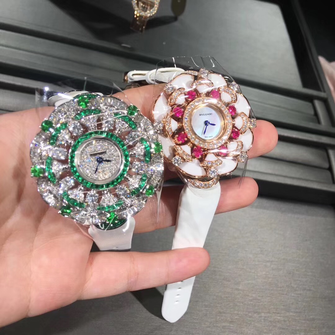 Bvlgari Divas Dream Series 18k Gold Full Diamond Watch High End Custom Made