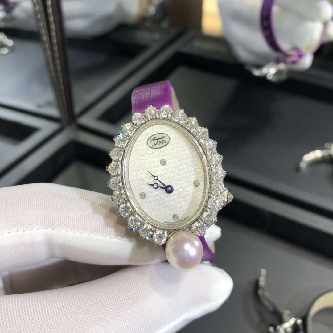 Breguet Reine de Naples Series 18k Gold Diamond Watch High End Custom Made