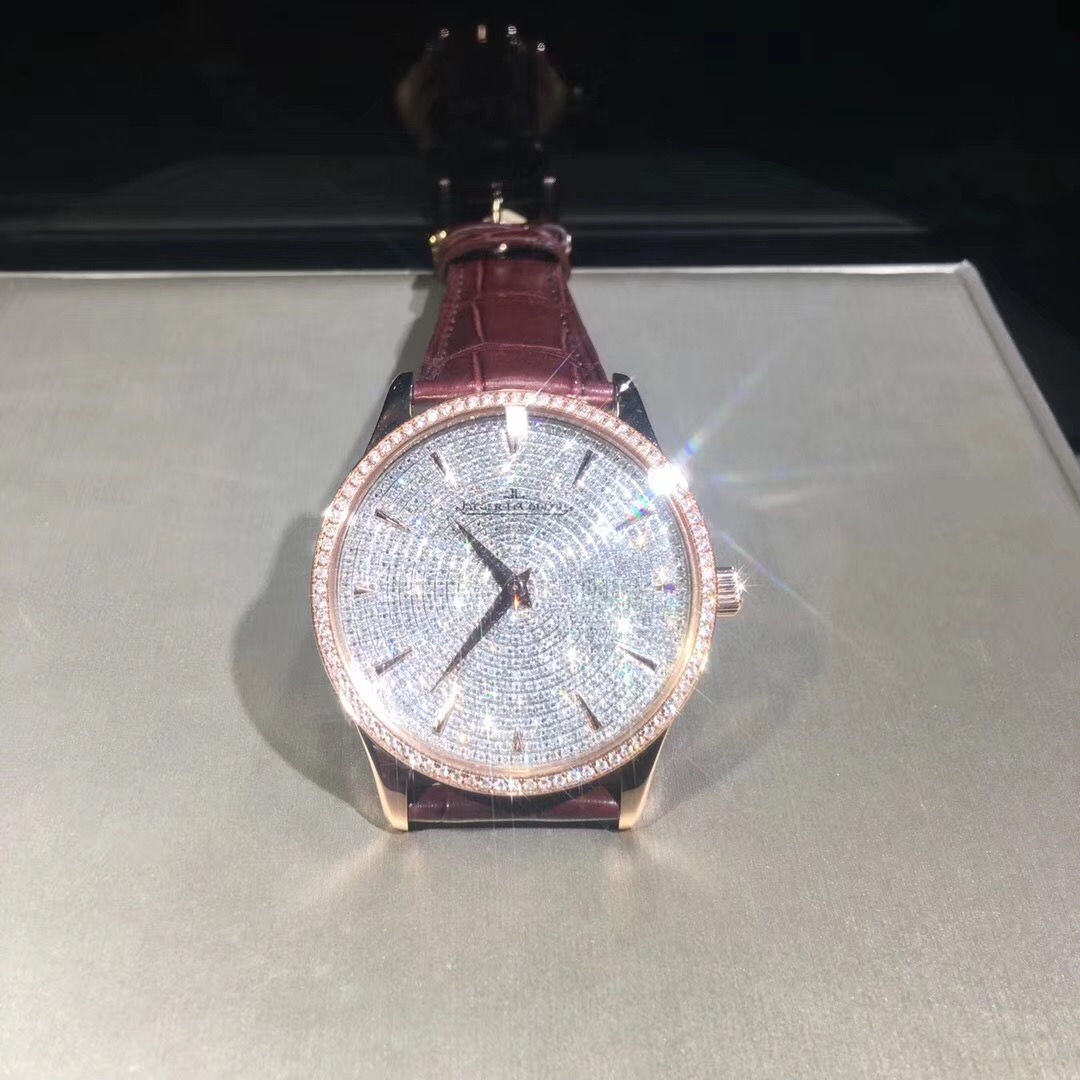 Jaeger-LeCoultre Master Series 18k Gold Full Diamond Watch High End Custom Made