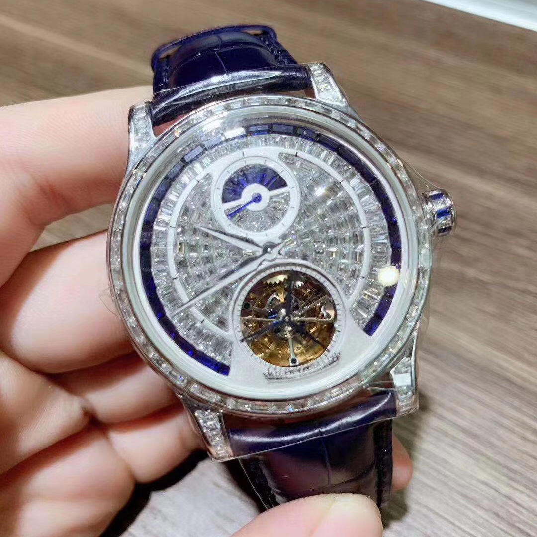Jaeger-LeCoultre Master Series 18k White Gold Full Diamond Watch High End Custom Made